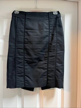 White House Black Market Black Structured Pencil Skirt